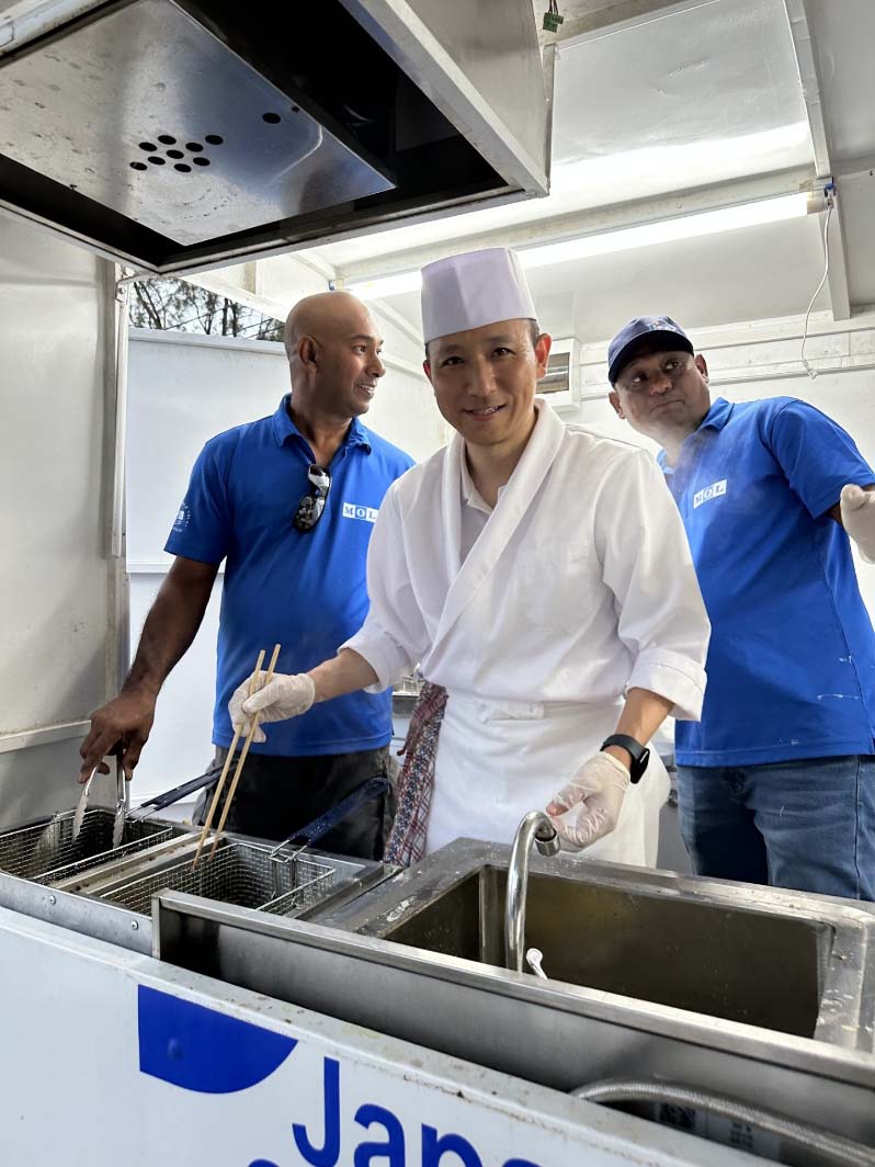 JICA Kitchen Car used for culinary activities supporting coastal communities and local fishers in Mauritius.